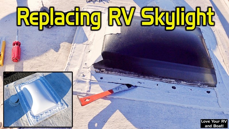 Replacing Cracked RV Shower Skylight