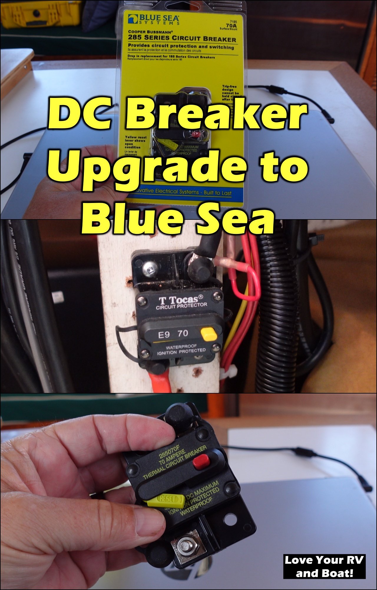 Upgraded DC Switchable Circuit Breaker from Toscas to Higher Quality Blue Sea